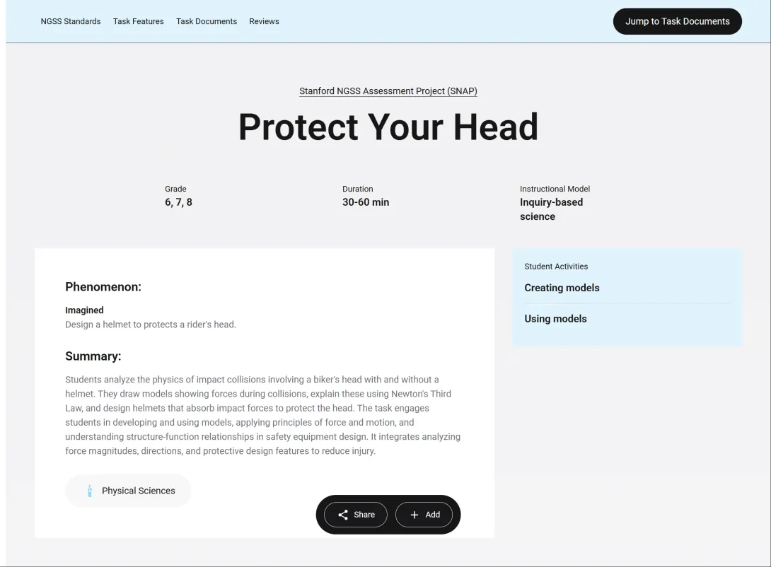 Top of an ATLAS task page showing the title, key info, and summary.